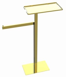 Стойка напольная с полкой и полотенцедержателем Boheme 10952-G золото